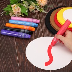 8 Pcs Graffiti Markers, 15mm Red Poster Markers Thick Acrylic Paint Pen