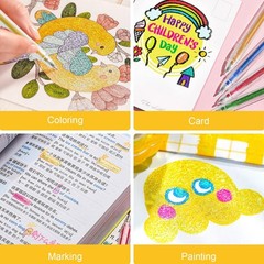 Glitter Gel Pens, 36 Vibrant Colors Sparkle Gel Pens Set for Adults, Quick-Dr…