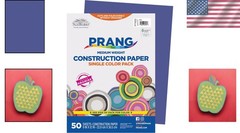 50 Sheets Blue Construction Paper, 9″ x 12″, Smooth Finish for Creative Projects