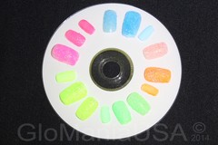 Glitter Neon Visible Glow in the Dark Powder Hearts Butterflies