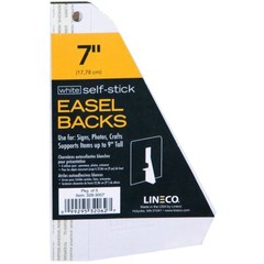 Lineco Single Wing Self-Stick Easel Backs, Size 7″, White, Pack of 25