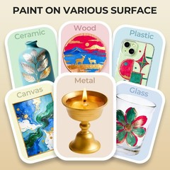 Nicpro Metallic Gold Acrylic Paint 250ml Large Leaf Gold Paint Wood Canvas Metal