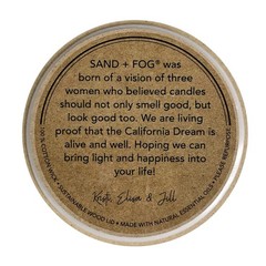 Sand + Fog Scented Candles – Vanilla Sandalwood – Additional 21 oz, Orange