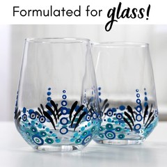 FolkArt Gloss Finish Acrylic Enamel Craft Set 16 Count (Pack of 1), Glass