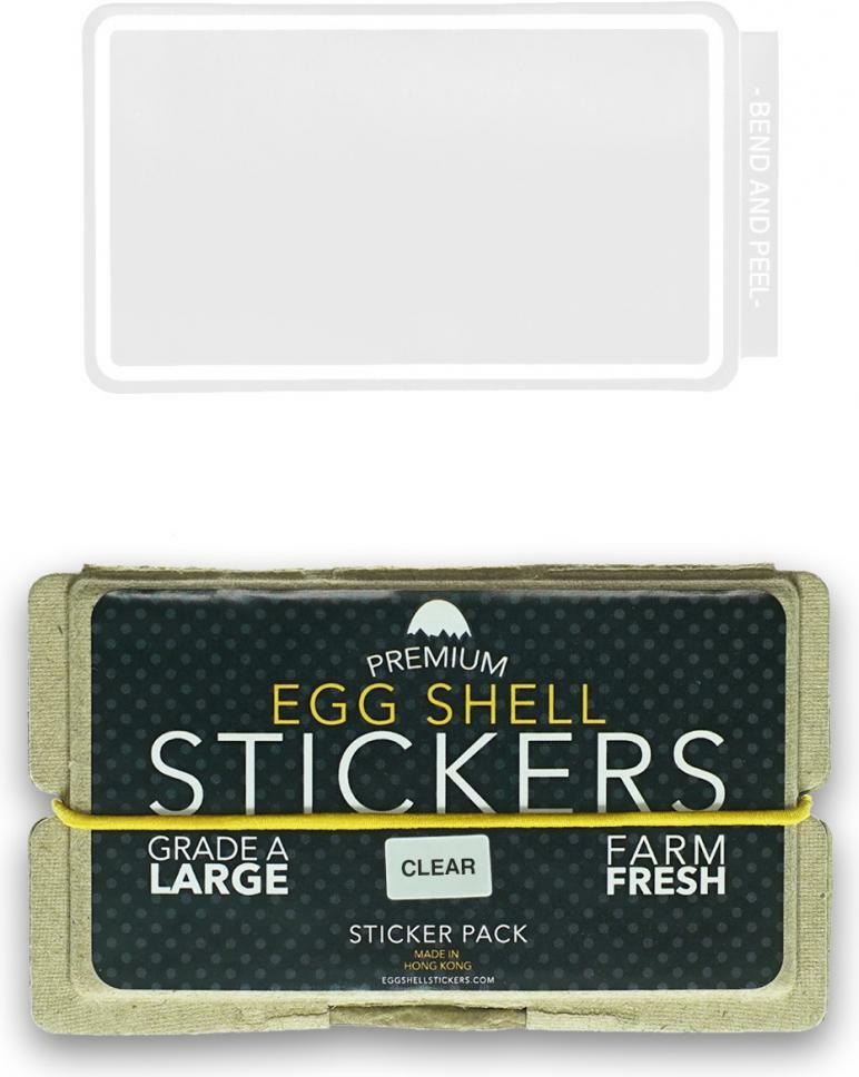 Egg Shell Stickers Clear Line Border