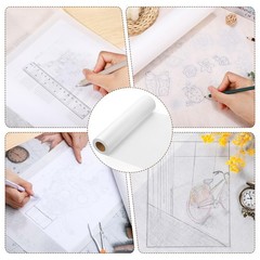 Tracing Roll 24in x 50yd, White Trace Pattern Translucent Tracing for Sewing,…