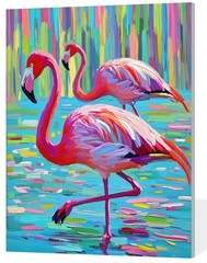 Flamingo DIY Paint by Numbers Kit for Adults Paint by Number Beginner Canvas