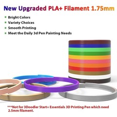 16-Color 320ft PLA 3D Pen Filament Refills – 1.75mm, Kids Safe, 250 Stencils