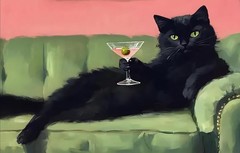 Black Cat Diamond Art Kits for Adults,5D Wine Glass Full Round Drill Diamond Pai