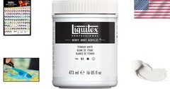 High Viscosity Acrylic Paint, 16oz Pot, Titanium White