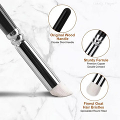 6Pcs Professional Dry Brush Set with Solid Wood Handle and Aluminum Collar, Suit