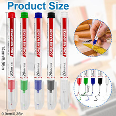 10 Pcs Long Head Deep Hole Marker – Long Nib Marker, Multi-Purpose Deep Hole