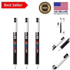 3 Count Extra Fine Tip White Water-Based Paint Markers – Versatile Art Supplies