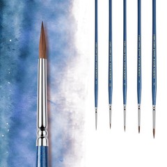 Kolinsky Sable Brushes, Golden Maple 5/0 2/0 0 1 2 Pointed Round, Black