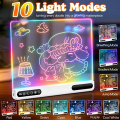 Led Drawing Board for Kids Rechargeable, 10 Color Modes, Gift Idea, White | Dood
