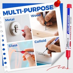15 PCS Long Nib Deep Hole Marker Pens – Waterproof Quick Dry Metal Markers
