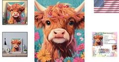 16×20 Highland Cow Painting by Numbers Kit for Adults – Gift & Decor Solution