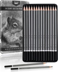 Sketch Pencils for Drawing, 14 Pack, Artist Graphite Pencils for Sketching 10…