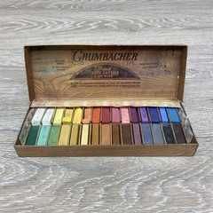 Vintage Grumbacher Soft Pastels 30 Half Length Introductory Assorment OO/C
