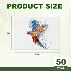 ESRICH 8×10 Canvas for Painting, 8×10 Inch Value Pack of 50, Canvas Boards for P