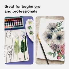 Watercolor Paint Set with Metallic & Fluorescent Colors for Travel Artists