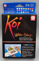 Sakura Koi Watercolors Pocket Field Sketch Box 24 Colors w/ Brush New