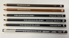 Prismacolor Drawing Pencils, Sepia, Sanguine, Charcoal, Ebony Design