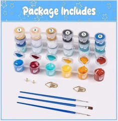 Paint by Numbers Kit for Adults Beginner,Flower Oil Painting Kit Adult Paint by