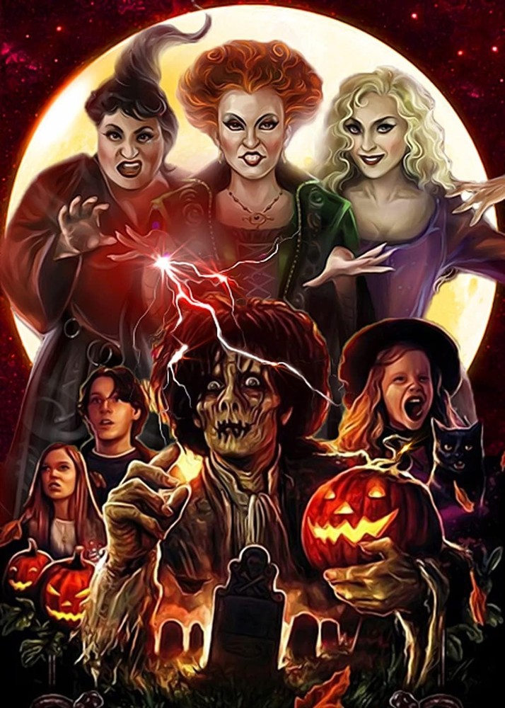 Hocus Pocus Witches Casting A Spell Diamond Drill Dot Art Kit Black Cat Pumpkin
