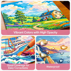 WUO 36 Colors Acrylic Paint Markers, Acrylic Paint Pens and Acrylic Markers with