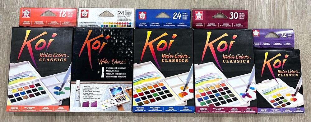 Sakura Koi Water Colors Classics BIG LOT 108 Colors total BRAND NEW Free Ship!