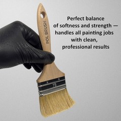 Set of 5 1, 1.5, 2, 2.5, 3 Inch Flat Paint Brushes – High European Quality – …