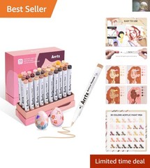 30 Piece Skin Tone Paint Marker Set – Blendable & Easy to Use for Art Projects
