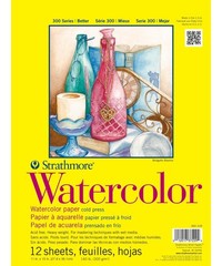 300 Series Tape Bound Watercolor Pad, 140 lb. Cold Press, 11 X 15 inches, Whi…