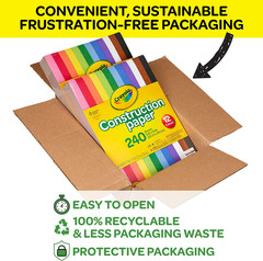 Construction Paper Bulk Pack (480 Sheets) – 10 Assorted Colors, 9X12, Teacher Sc
