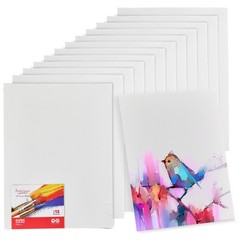 Artlicious Canvases for Painting – Pack of 12, 12 x 16 12×16″ – 12Pcs, White
