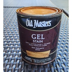 Old Masters 81104 Dark Mahogany Gel Stain Oil-Based Stain, one quart.
