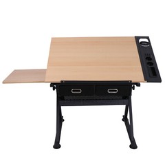Adjustable Drafting Desk Drawing Table with Stool Arts & Crafts Creative Center