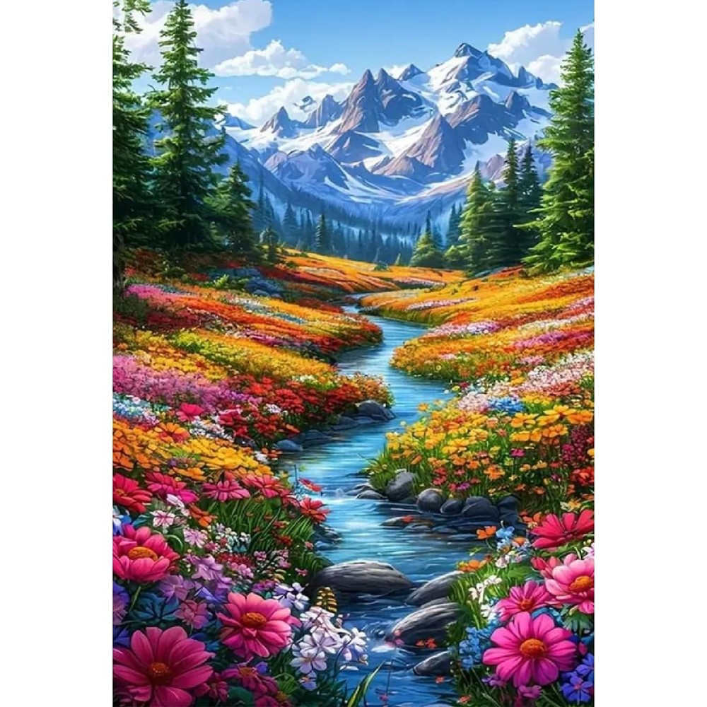 Paint by Numbers Kit for Adults Beginner, Wild Flowers Landscape Adult Paint …