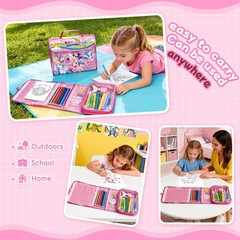 106PCS Scented Washable Markers Set,Arts and Crafts Kit for Girls Ages 4-6-8-…
