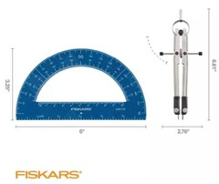 Compass And Protractor Set Fiskars