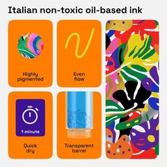 12PCS Oil Based Paint Marker Set Medium Tip Waterproof Multi Surface Pens New US