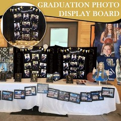 2 Pcs 2026 Graduation Photo Display Board Senior Trifold Poster Board 33×20 i…