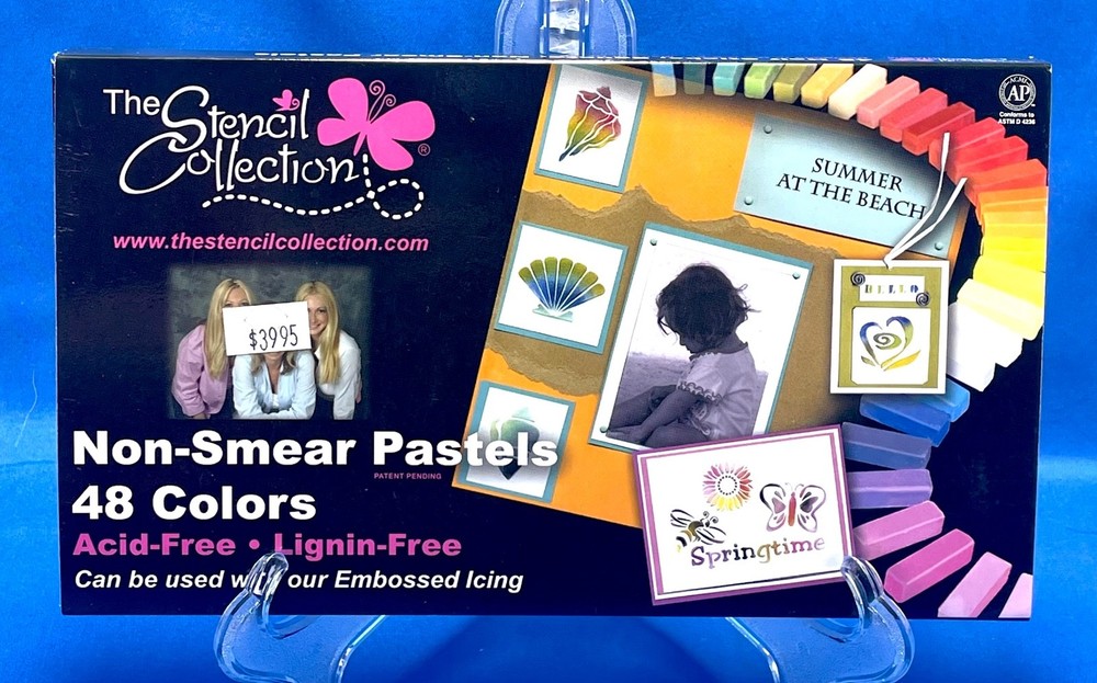 The Stencil Collection Non-Smear Pastels 32 Colors Photo Tinting Scrapbooking