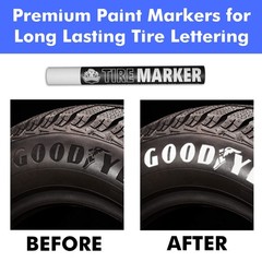 White tire Paint Marker for Car Tire Lettering – 4 1 Count (Pack of 4),