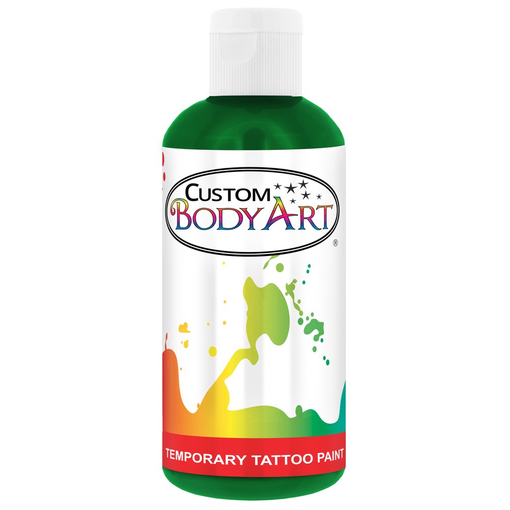 8 oz GREEN Body Art TEMPORARY TATTOO AIRBRUSH PAINT Ink