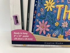 Faber-Castell Color by Number Wall Art You Got This Flowers Design Lot of 2 NIP