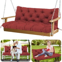 Porch Swing Cushions Outdoor 60 inch Waterproof Swing Cushions 3 Seater Replacem