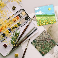 10 Pack 6 x 6 inch Wood Panel Boards, Unfinished Wood Canvas Panels for Craft…