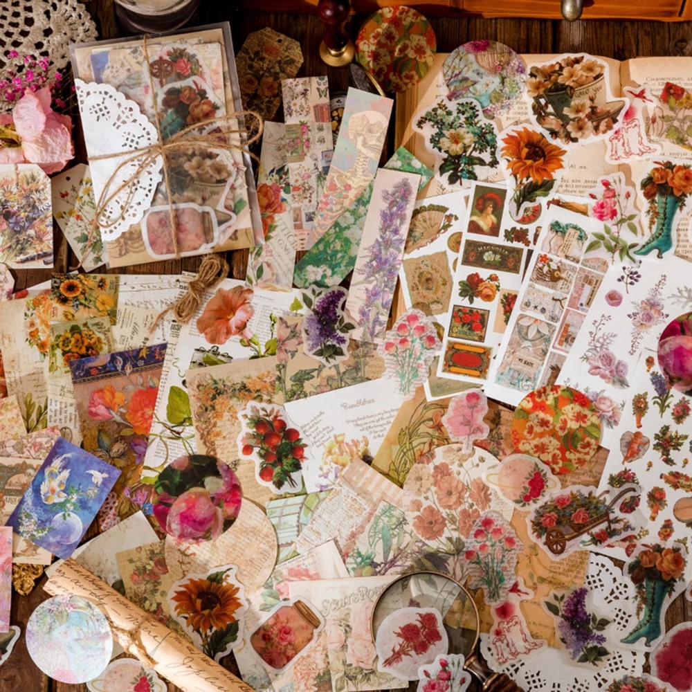 Vintage Scrapbooking Supplies Kit Vintage Stickers for Scrapbooking Journalin…